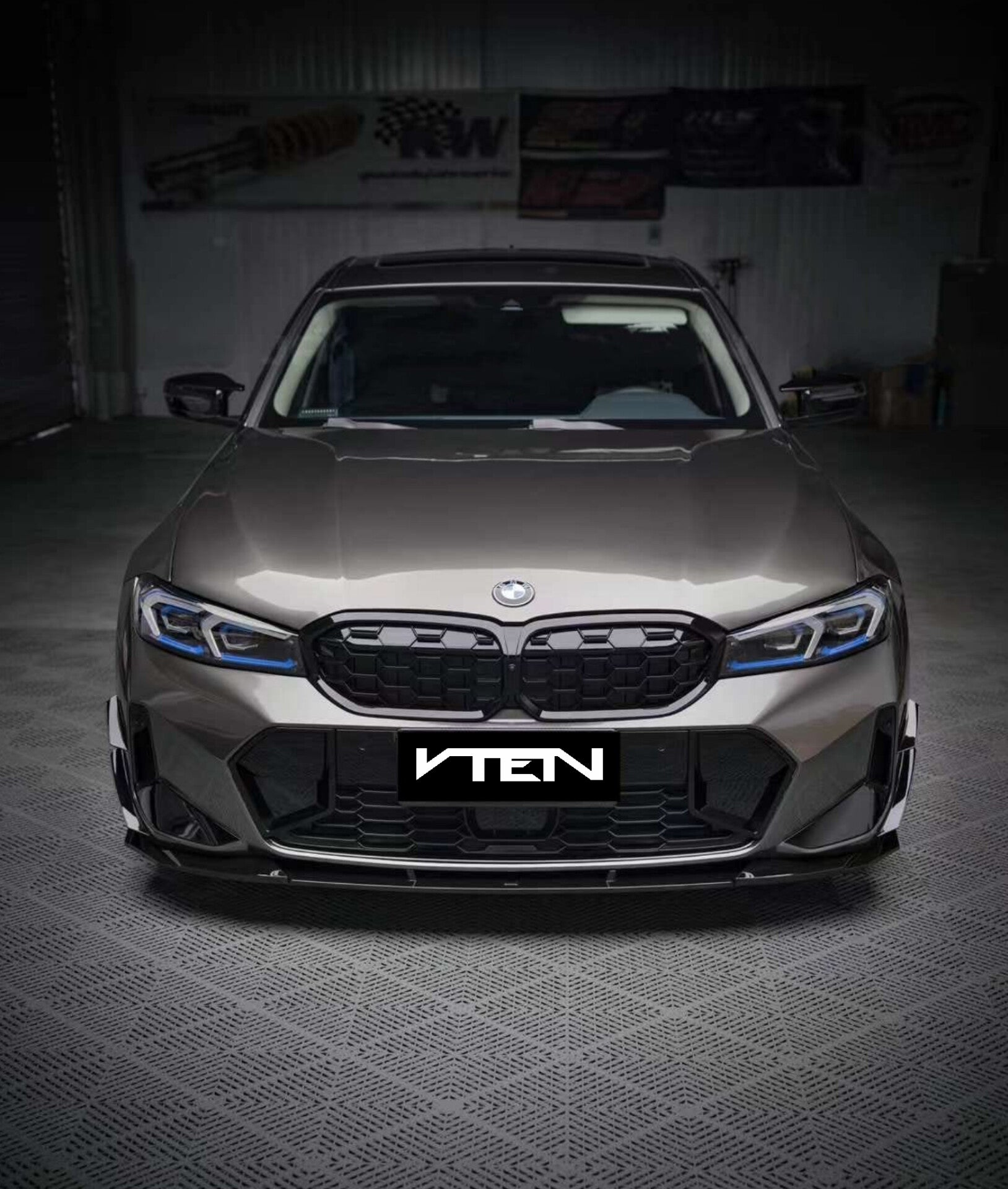 BMW 3 SERIES G20 / G21 LCI 2023+ PP GLOSS BLACK FRONT LIP - VTEN EUROPE