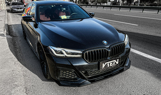 BMW 5 SERIES G30 LCI PP GLOSS BLACK FRONT LIP