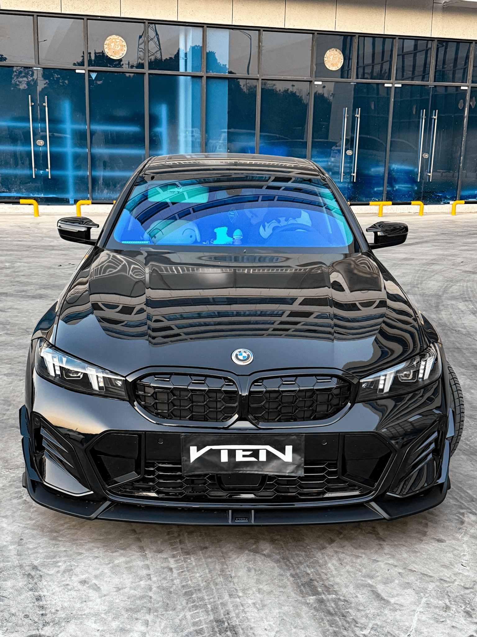 BMW 3 SERIES G20 LCI 2023+ GLOSS BLACK FRONT LIP V2 - VTEN EUROPE