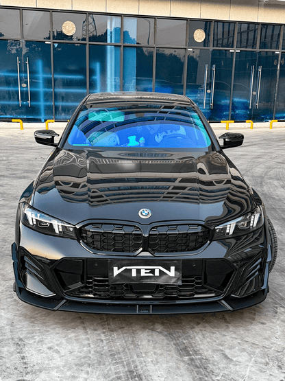 BMW 3 SERIES G20 LCI 2023+ GLOSS BLACK FRONT LIP V2 - VTEN EUROPE