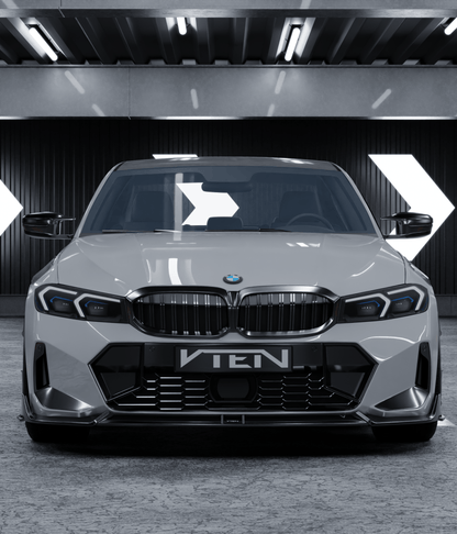 BMW 3 SERIES G20 LCI 2023+ GLOSS BLACK FRONT LIP V2 - VTEN EUROPE