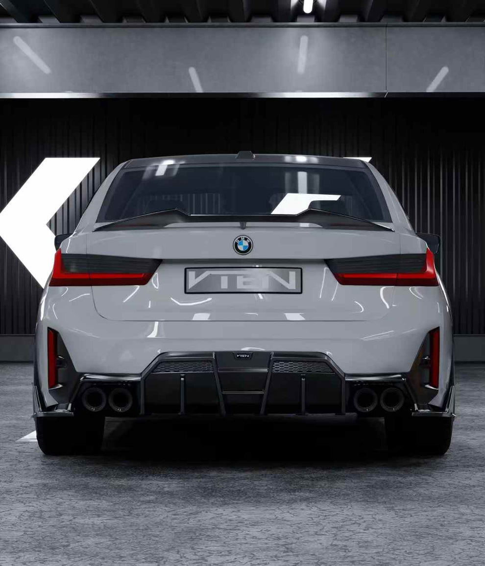 BMW 3 SERIES G20 LCI 2023+ GLOSS BLACK REAR DIFFUSER V2 – VTEN EUROPE