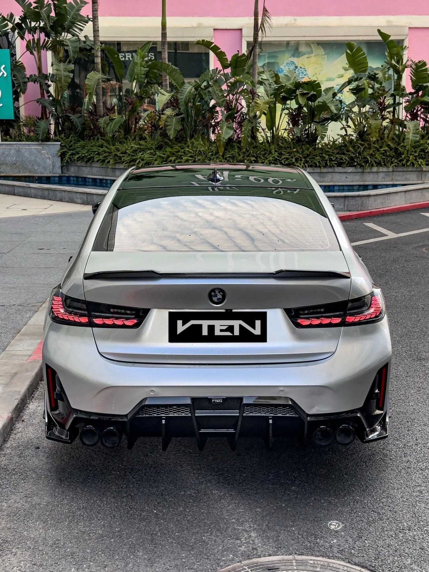 BMW 3 SERIES G20 LCI 2023+ GLOSS BLACK REAR DIFFUSER V2 - VTEN EUROPE