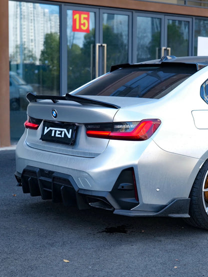 BMW 3 SERIES G20 LCI 2023+ GLOSS BLACK REAR DIFFUSER V2 - VTEN EUROPE