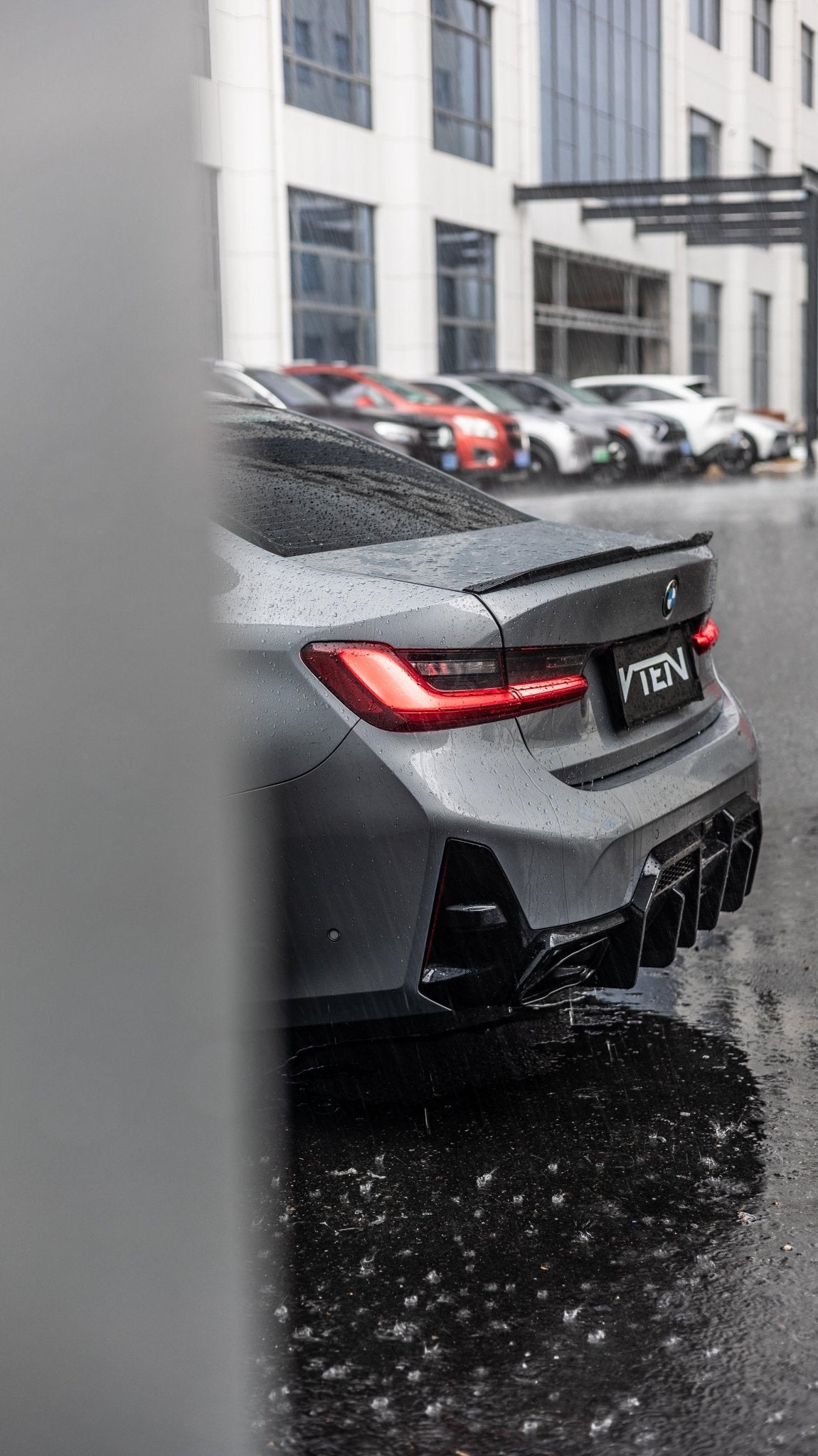 BMW 3 SERIES G20 LCI 2023+ GLOSS BLACK REAR DIFFUSER V2 - VTEN EUROPE
