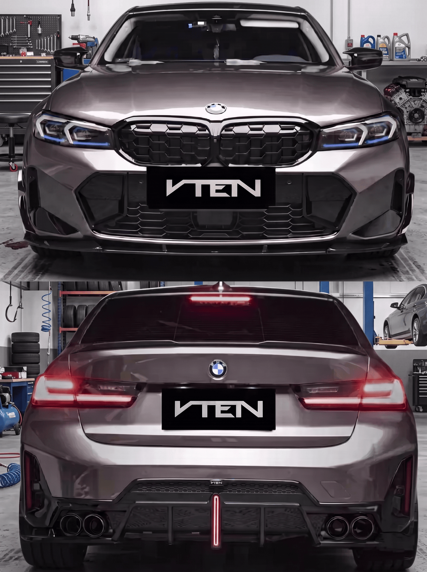 BMW 3 SERIES G20 LCI 2023+ PP GLOSS BLACK FULL BODY KIT V1 - VTEN EUROPE