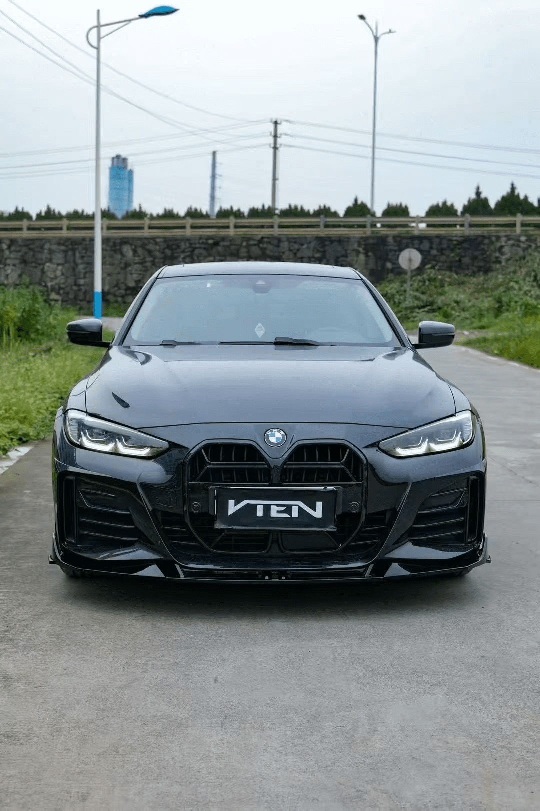 BMW 4 SERIES G26 GRAN COUPE PP GLOSS BLACK FRONT LIP - VTEN EUROPE