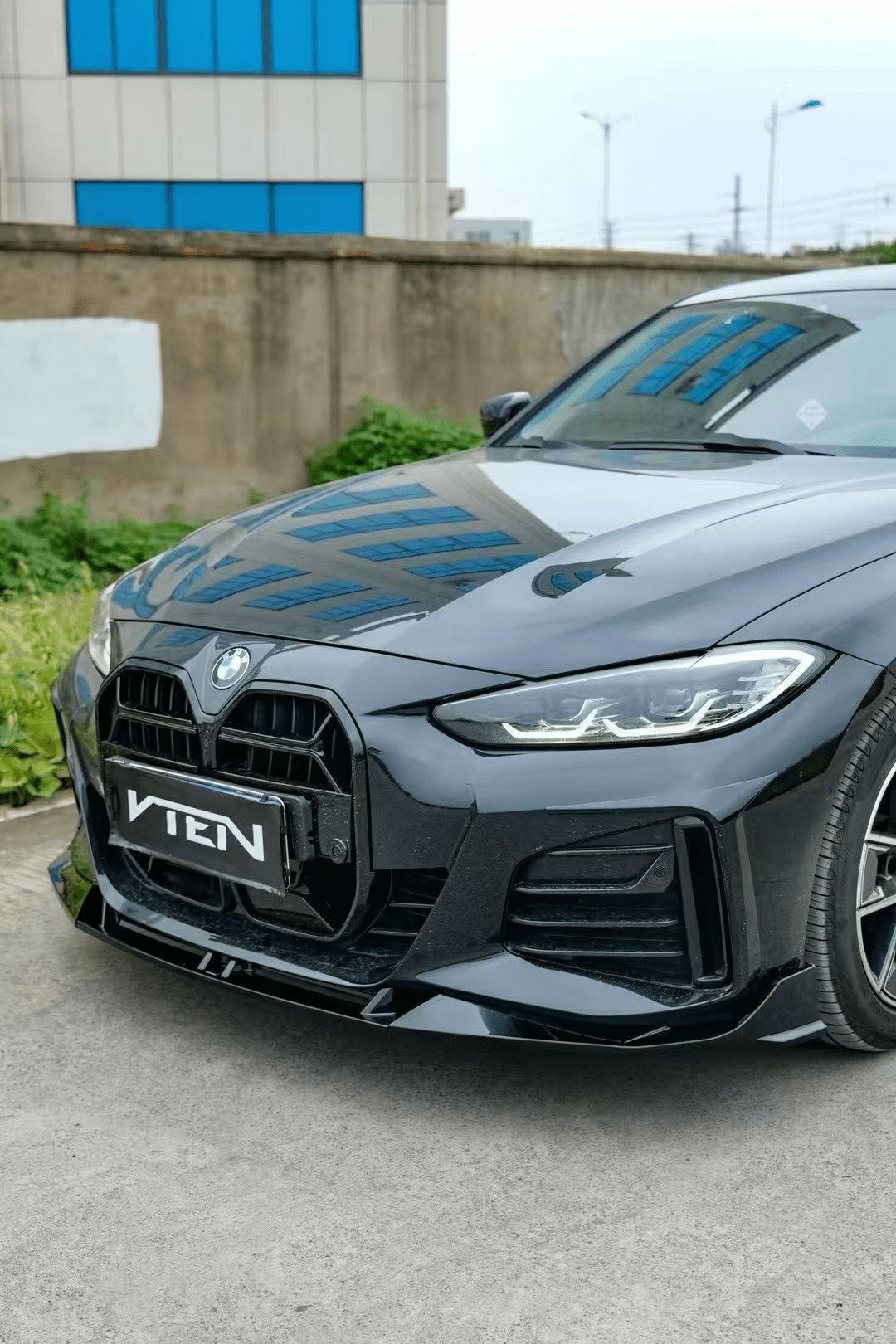 BMW 4 SERIES G26 GRAN COUPE PP GLOSS BLACK FRONT LIP - VTEN EUROPE