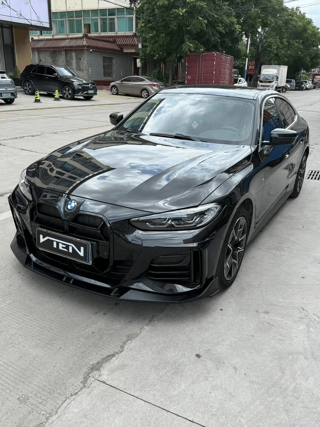 BMW 4 SERIES G26 GRAN COUPE PP GLOSS BLACK FRONT LIP - VTEN EUROPE