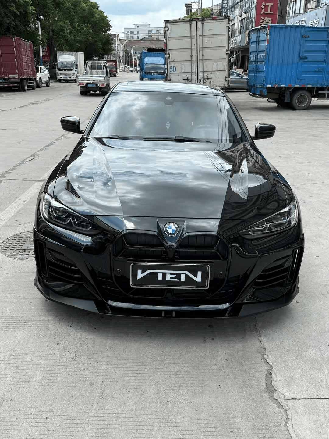 BMW 4 SERIES G26 GRAN COUPE PP GLOSS BLACK FRONT LIP - VTEN EUROPE