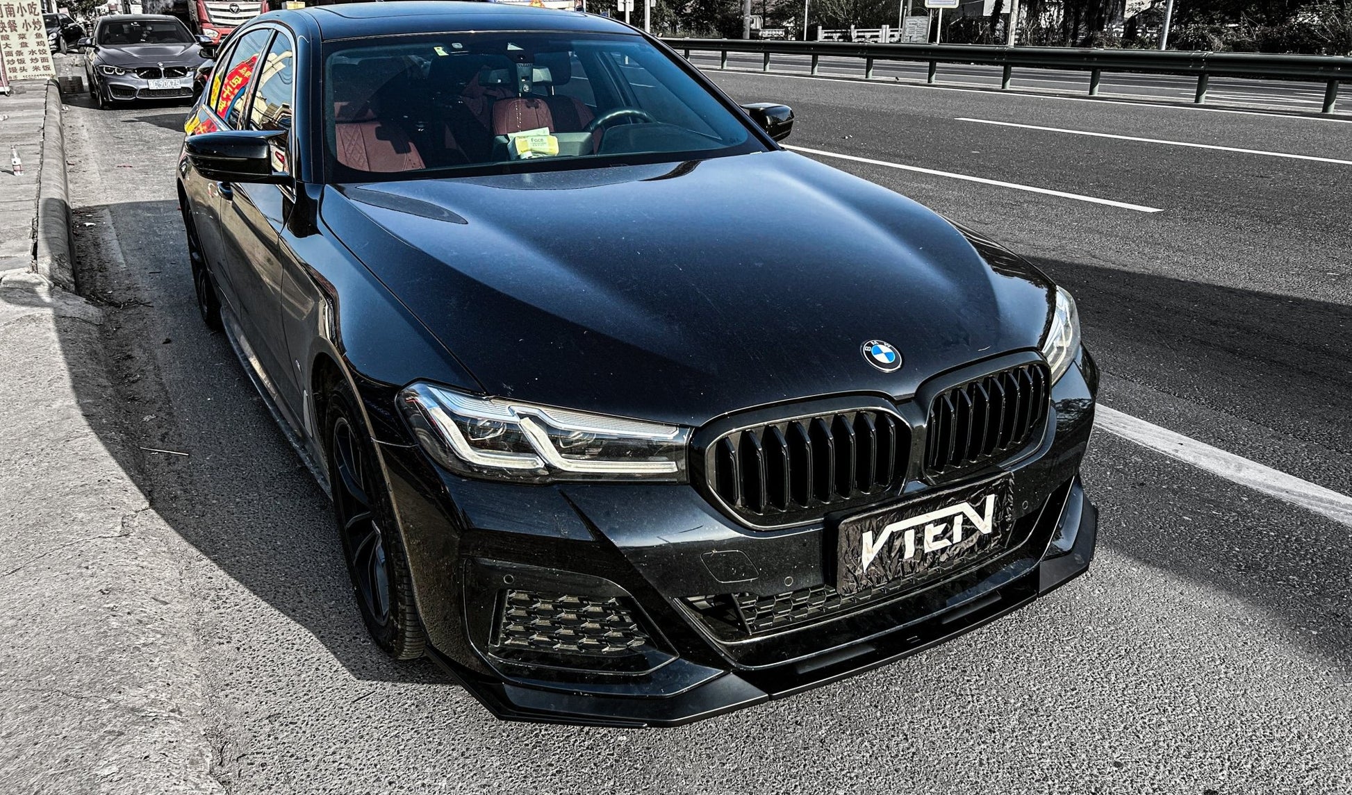 BMW 5 SERIES G30 LCI PP GLOSS BLACK FRONT LIP - VTEN EUROPE
