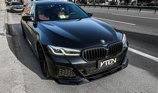 BMW 5 SERIES G30 LCI PP GLOSS BLACK FRONT LIP - VTEN EUROPE