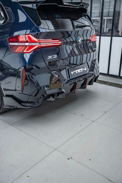 BMW X3 G45 2025+ GLOSS BLACK REAR LED DIFFUSER - VTEN EUROPE