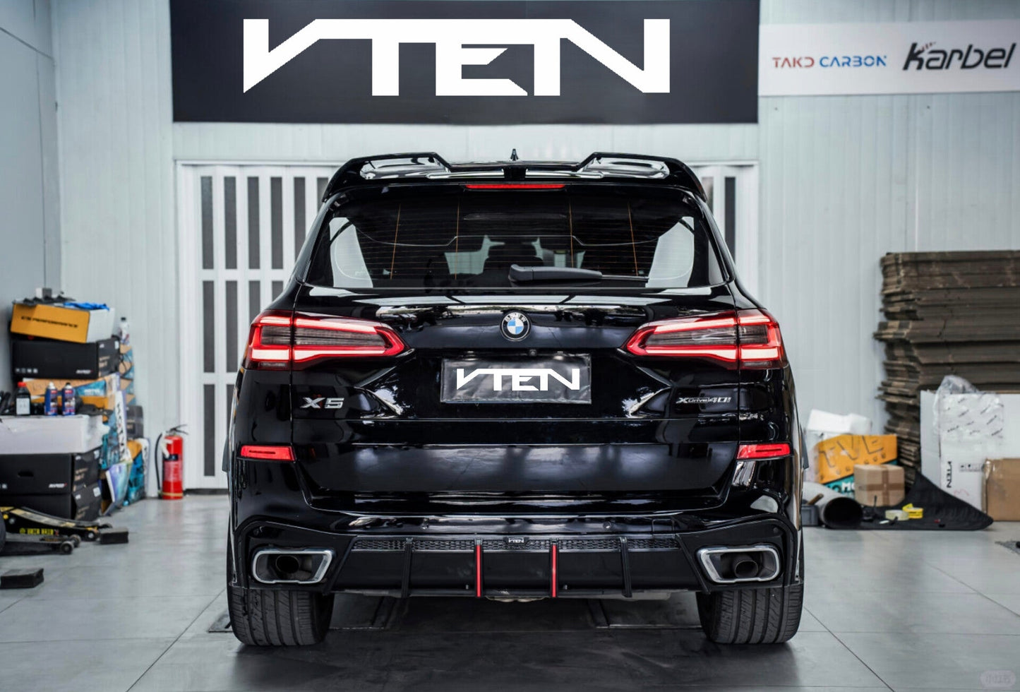 BMW X5 G05 PRE - LCI PP GLOSS BLACK REAR DIFFUSER - VTEN EUROPE