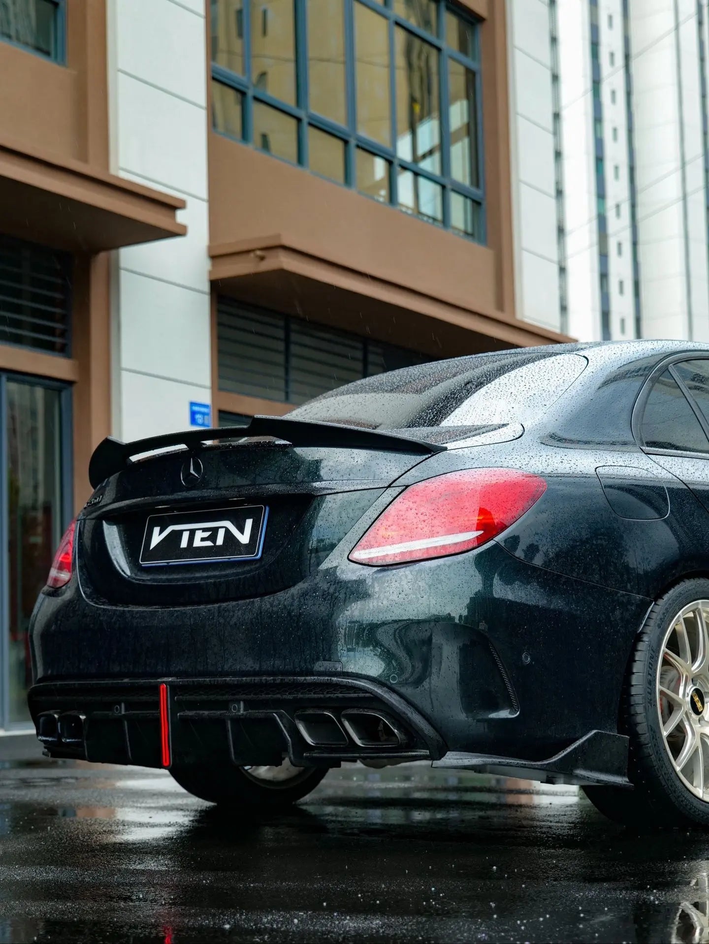 MERCEDES BENZ C CLASS W205 SEDAN GLOSS BLACK ABS REAR SPOILER - VTEN EUROPE