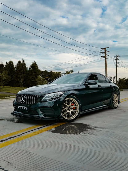 MERCEDES BENZ C CLASS W205 SEDAN GLOSS BLACK PP FRONT LIP - VTEN EUROPE