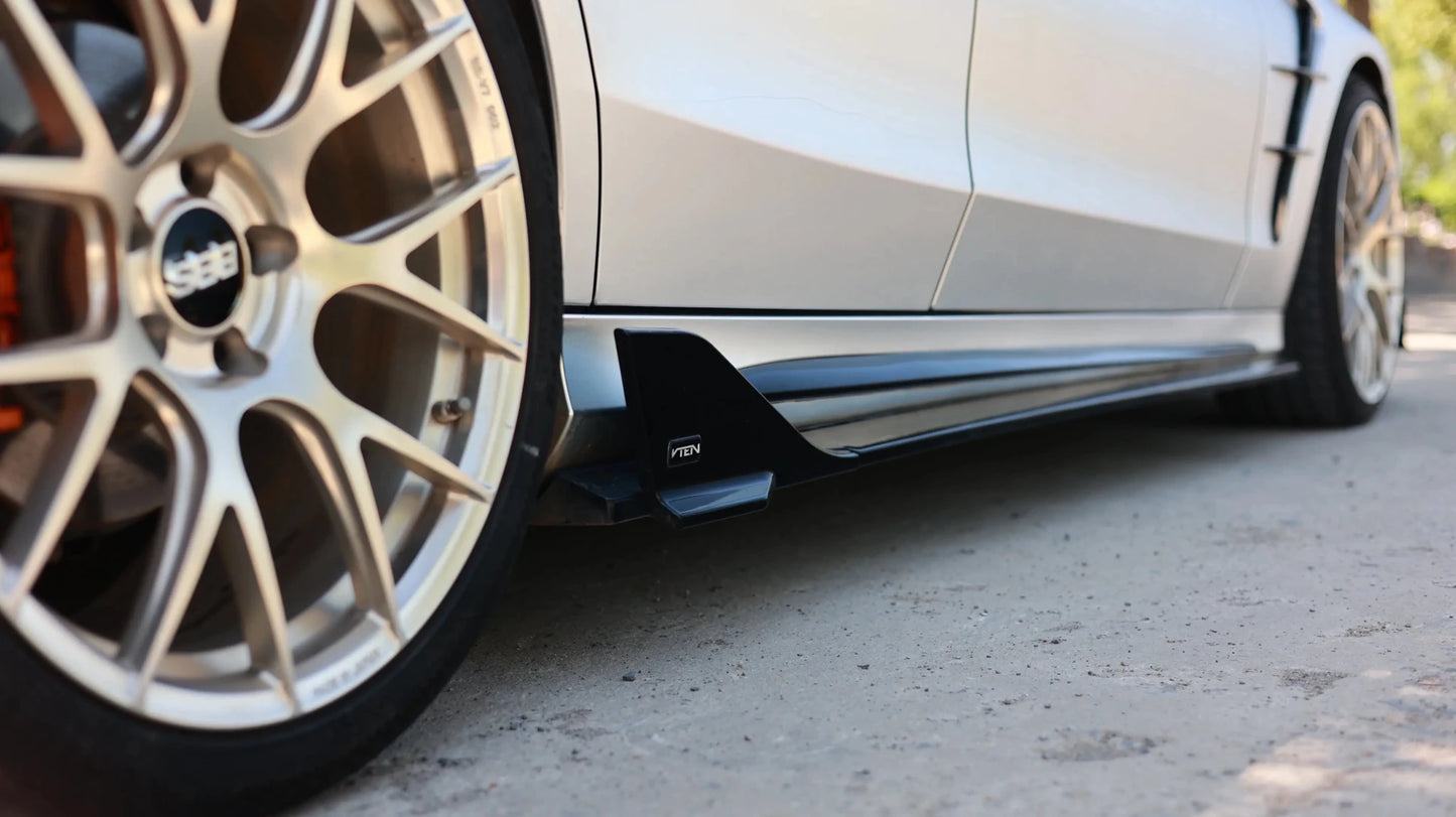 MERCEDES BENZ C CLASS W205 SEDAN GLOSS BLACK PP SIDE SKIRTS - VTEN EUROPE