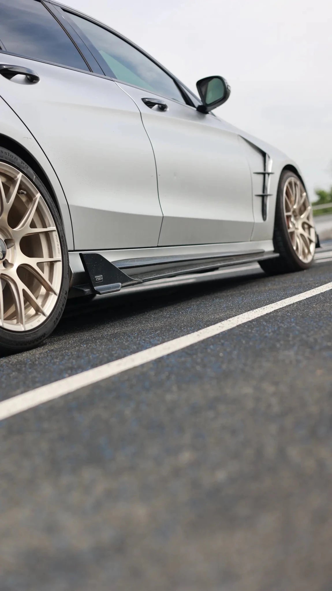 MERCEDES BENZ C CLASS W205 SEDAN GLOSS BLACK PP SIDE SKIRTS - VTEN EUROPE