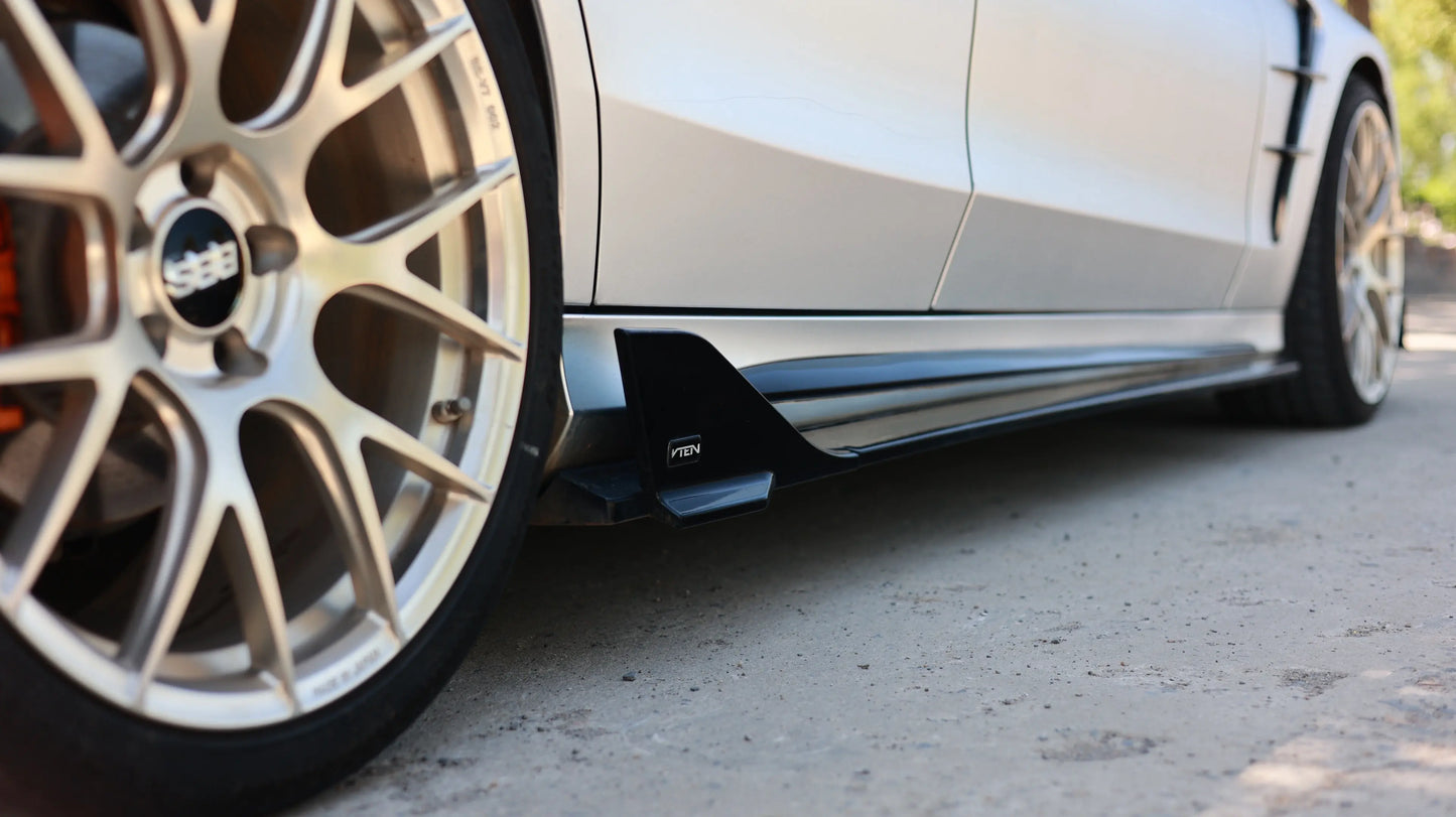 MERCEDES BENZ C CLASS W205 SEDAN GLOSS BLACK PP SIDE SKIRTS