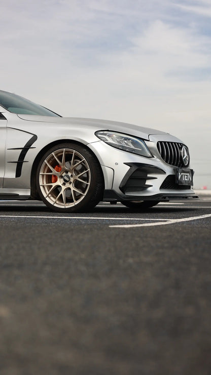 MERCEDES BENZ C CLASS W205 SEDAN GLOSS BLACK PP FRONT LIP