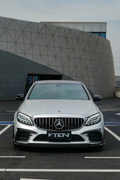 MERCEDES BENZ C CLASS W205 SEDAN GLOSS BLACK PP FRONT LIP