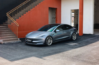 TESLA MODEL 3 HIGHLAND 2023+ PP GLOSS BLACK FRONT LIP - VTEN EUROPE