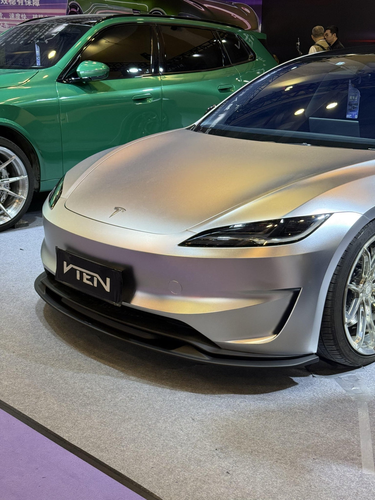 TESLA MODEL 3P HIGHLAND PERFORMANCE 2023+ PP GLOSS BLACK FRONT LIP - VTEN EUROPE