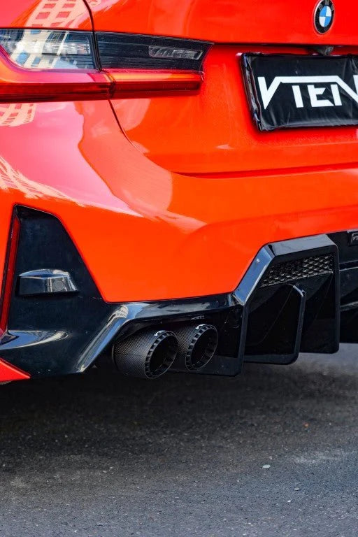 BMW 3 SERIES G20 M340i / 330i PRE-LCI & LCI 2019+ GLOSS BLACK STAINLESS STEEL EXHAUST TIPS
