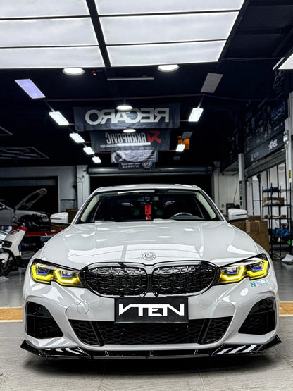 VTEN - BMW 3 SERIES G20 PRE - LCI PP GLOSS BLACK FRONT LIP - VTEN EUROPE
