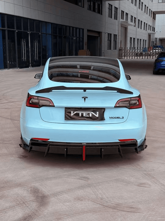 VTEN - TESLA MODEL 3 GLOSS BLACK REAR LED DIFFUSER - VTEN EUROPE