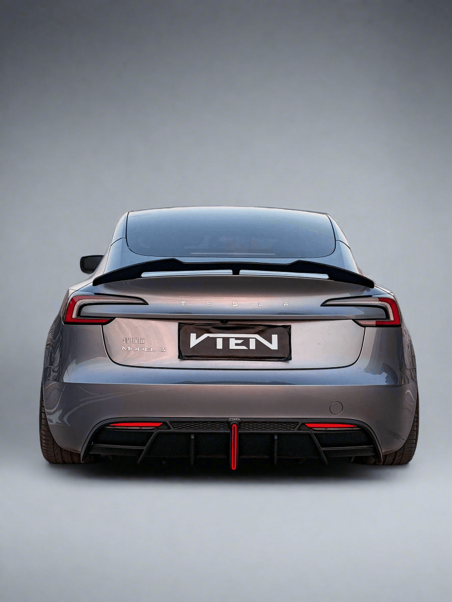 VTEN - TESLA MODEL 3 HIGHLAND 2023+ ABS GLOSS BLACK REAR SPOILER - VTEN EUROPE