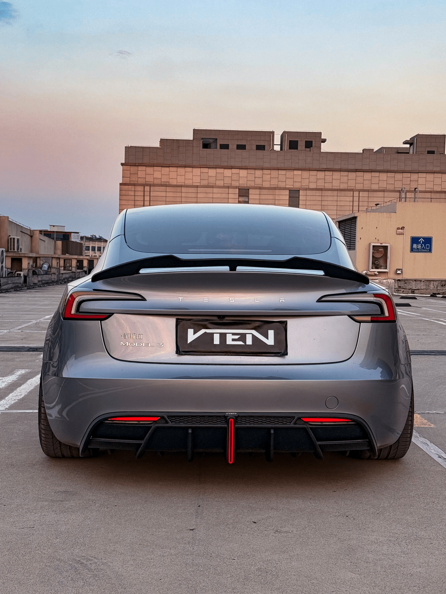 VTEN - TESLA MODEL 3 HIGHLAND 2023+ ABS GLOSS BLACK REAR SPOILER - VTEN EUROPE